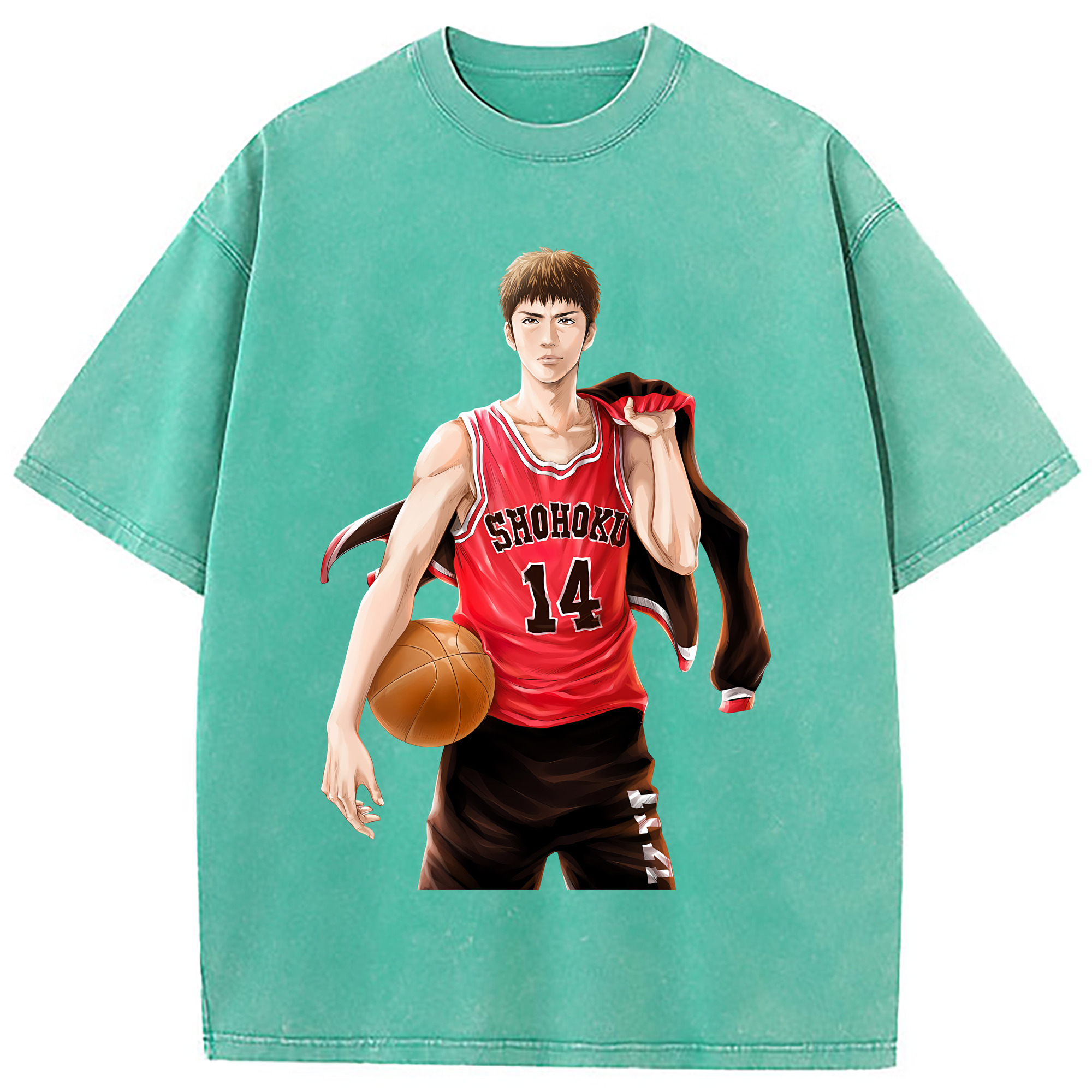 （画像用） SLAM DUNK／スラムダンク 綿100% ヴィンテージ風 半袖Tシャツ（フロントプリント）